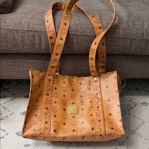 MCM tote logo zip top-excellent condition!